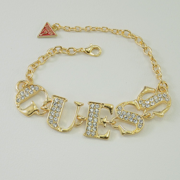 유럽과 미국 문자 G 전체 보석 팔찌 여성용 슬림 팔찌 커플 팔찌 제조 업체 공급 작은 혼합 배치
