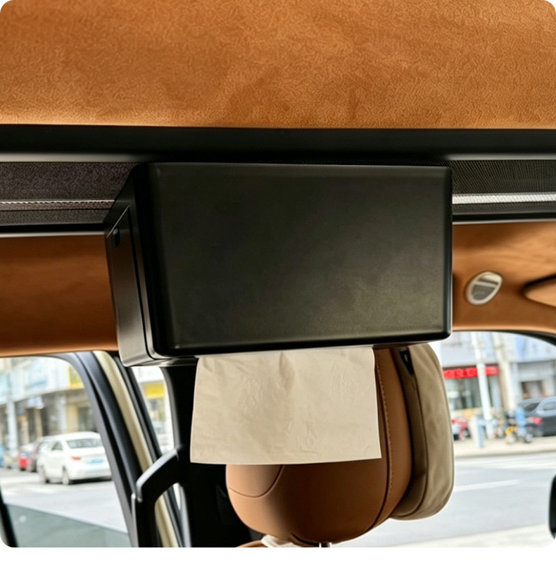 Suitable for Chery Icar V27 Car Roof Tissue Box, Non-Damaging Installation Tissue Box, Car Storage Box Modification Parts
