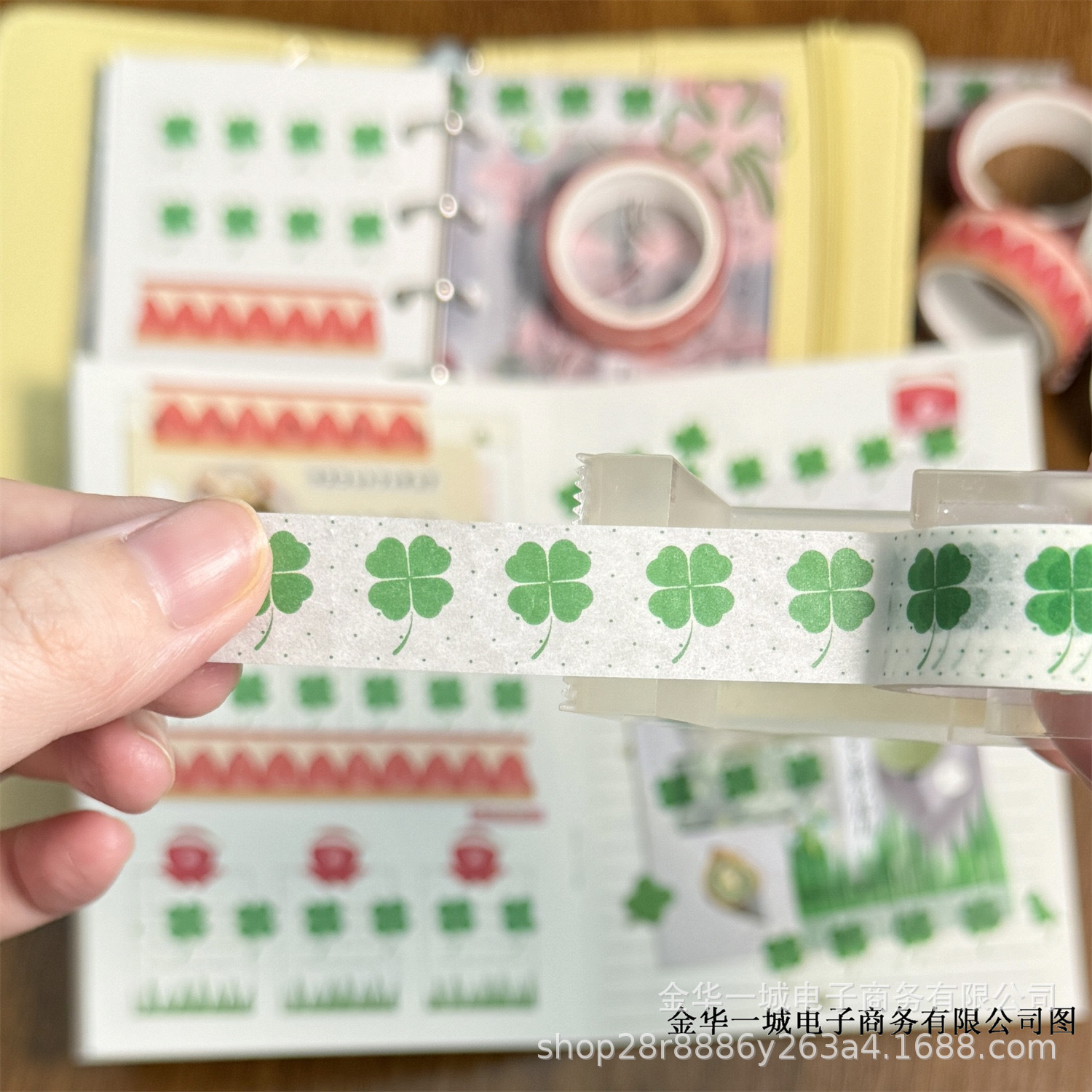 Ins trébol de cuatro hojas serie material accesorios de resina cinta de hoja de madera libro de bricolaje decoración de regalo tarjeta material de embalaje