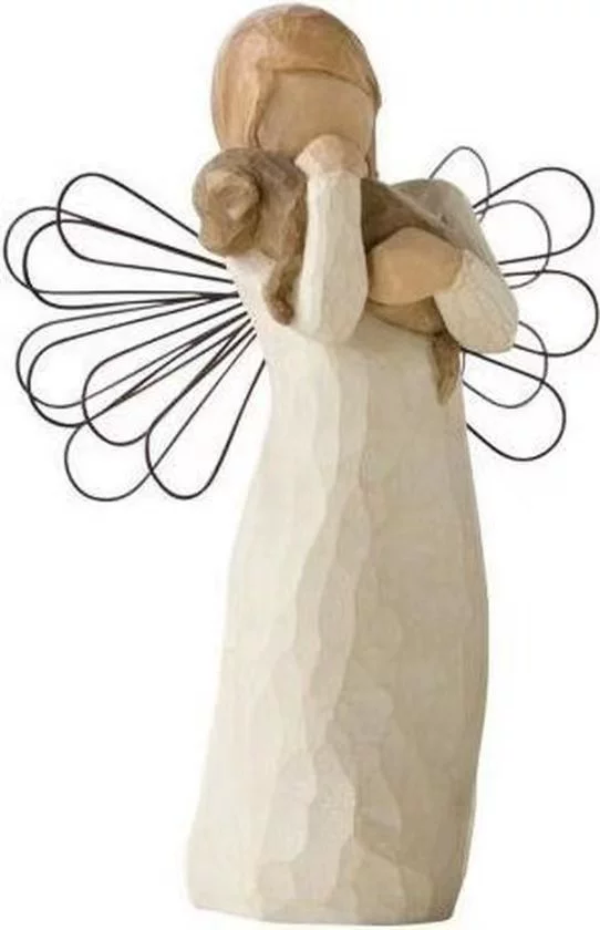 Cross-border new Embrace My Happiness imitation wood carving parent-child intimate figurine resin craft