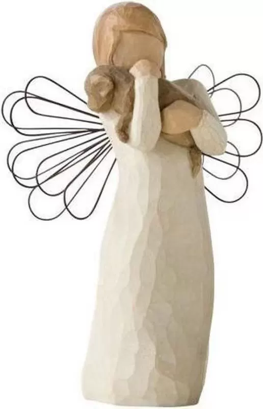 Cross-border new Embrace My Happiness imitation wood carving parent-child intimate figurine resin craft