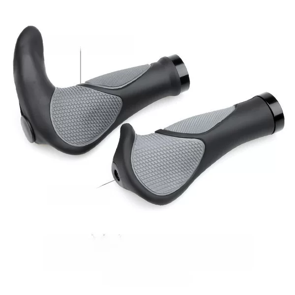 Mountain Bike Rubber Horn Handle Set Bicycle Handle Set Riding Accessories Bilateral Locking Non-slip Handle