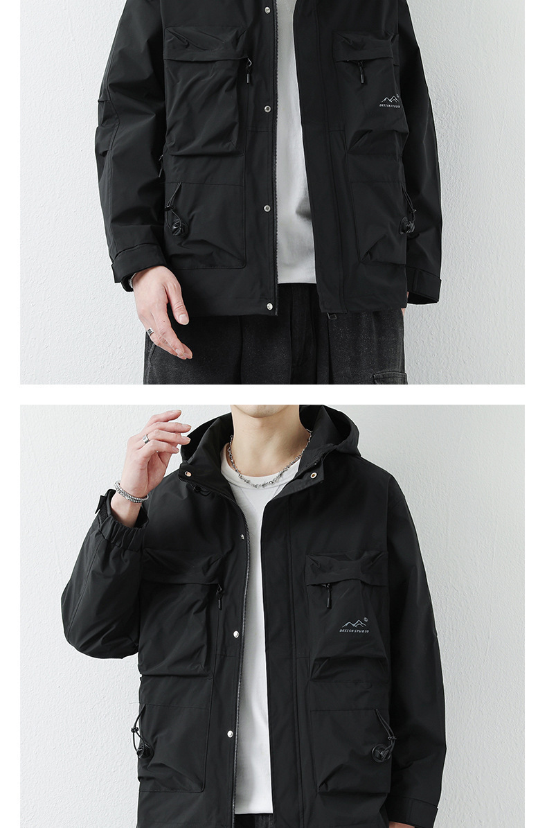 Herrenbekleidung Herren Frühlingsjacke Frühling Herren All-Match High-End Herrenjacke mit Kapuze Arbeitsjacke Lässiger Jugend-Studenten-Stil_voghion.com