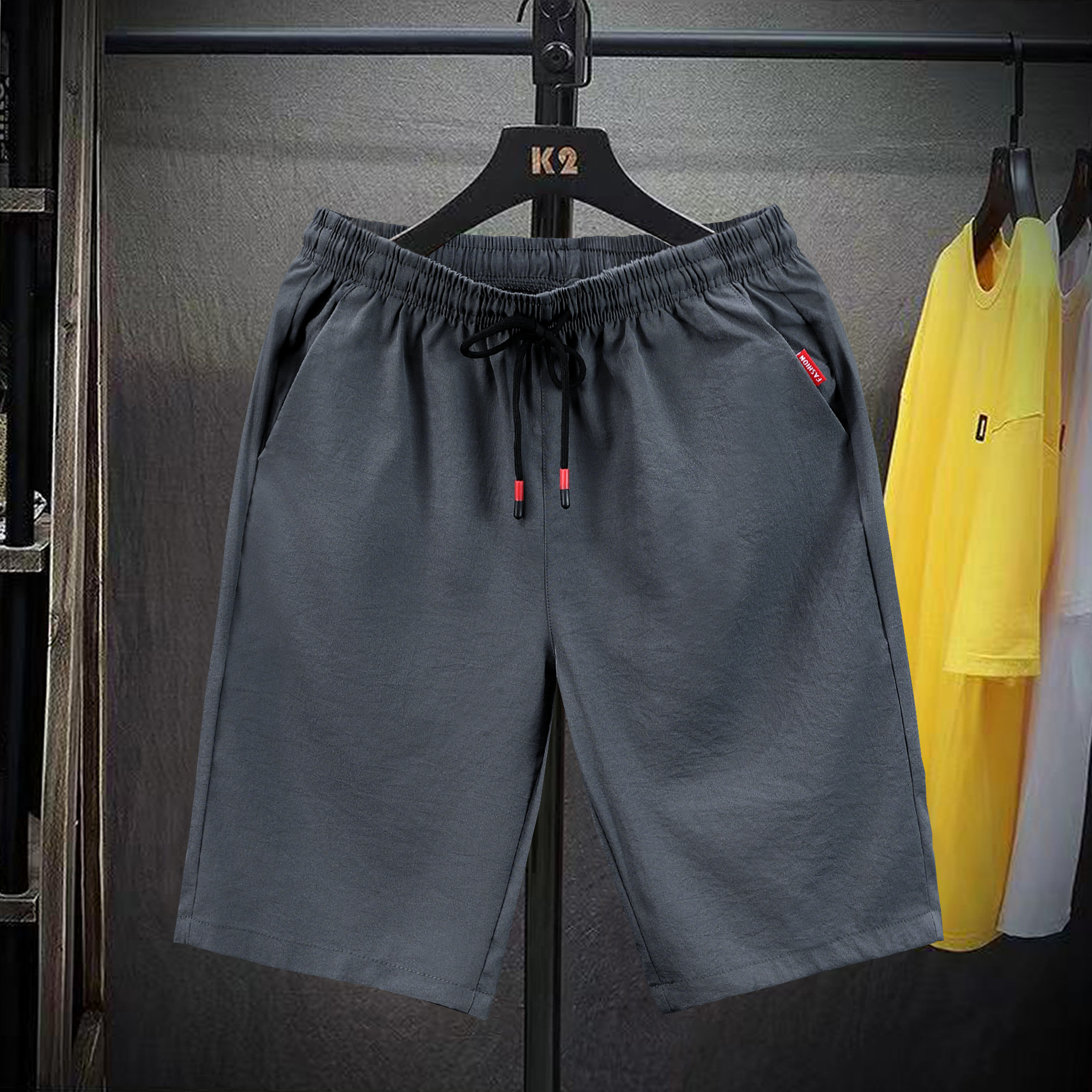 2023 pantalones cortos deportivos verano nuevo estilo coreano suelta juventud casual moda marca pantalones cortos rectos ropa de hombre