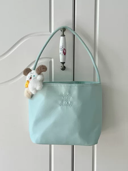 Nylon Fabric Women's 2026 New Summer Niche Design Shoulder Bag Korean Style Canvas Handbag Bucket Bag Underarm Bag