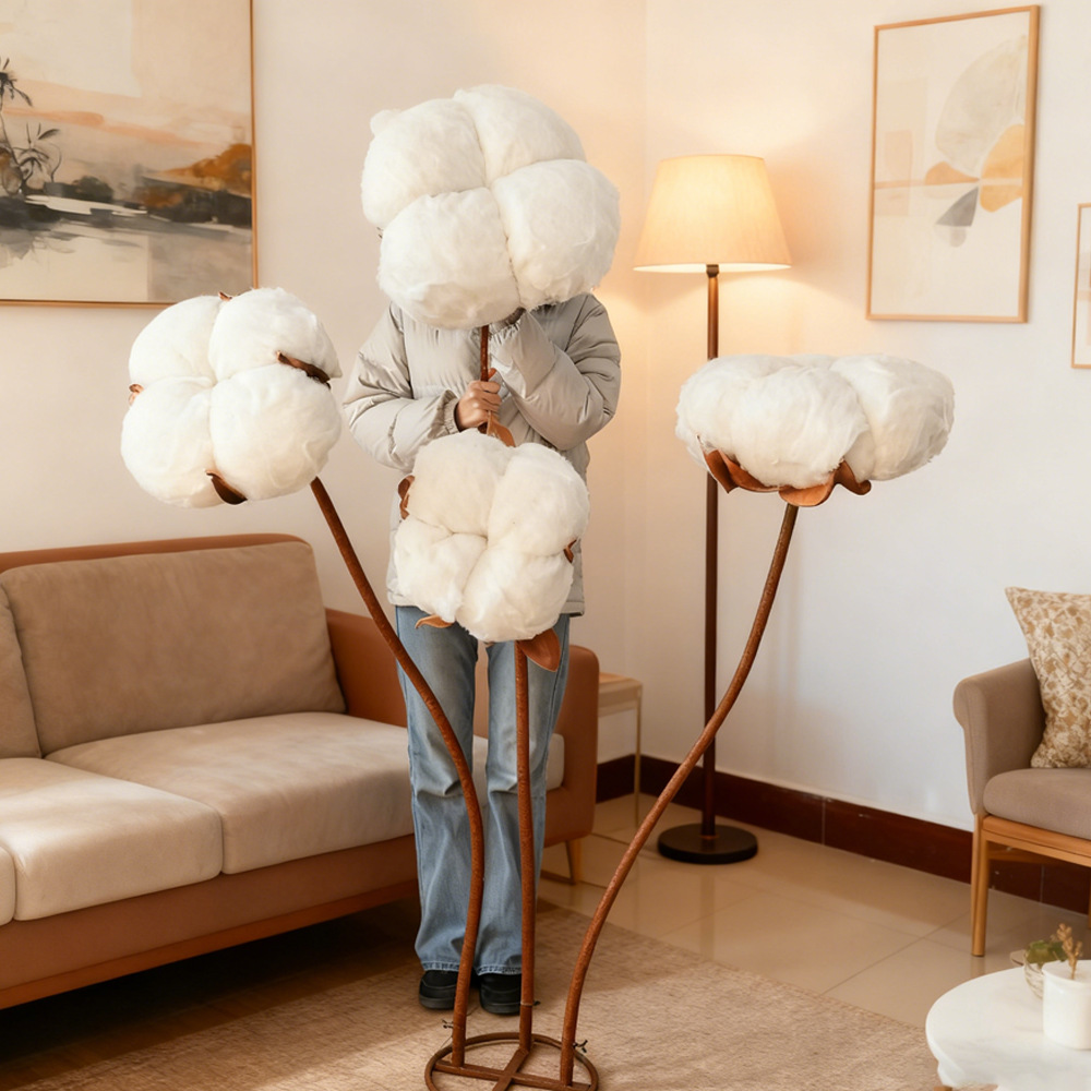 Simulación de algodón grande decoración del hogar decoración escena decoración al aire libre Simulación de flores ventanas de plantas