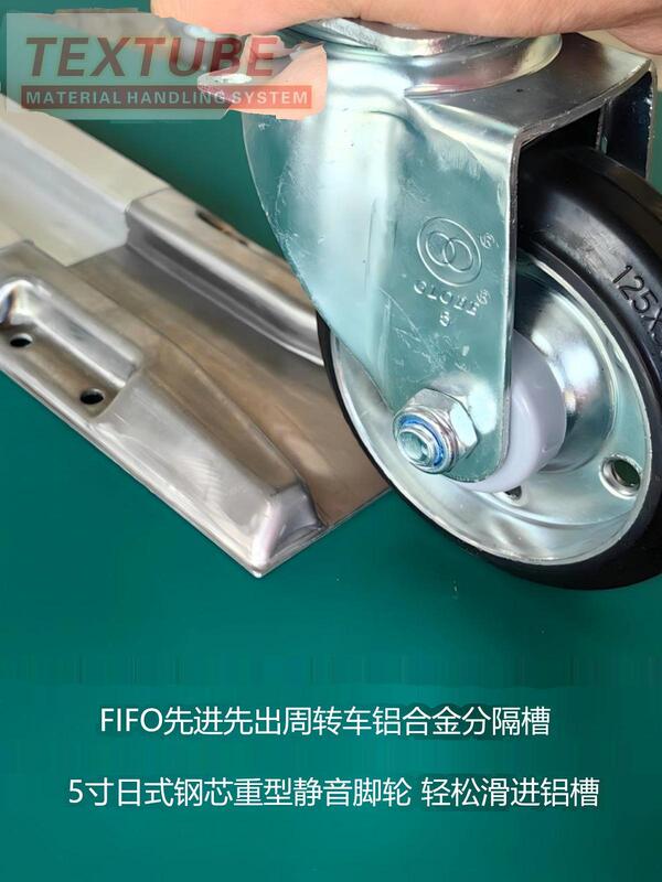 Fifo Turtle Cart First-In-First-Out Aluminum Alloy Track Assembly Line Linear Assembly t Caster Linear Positioning Track