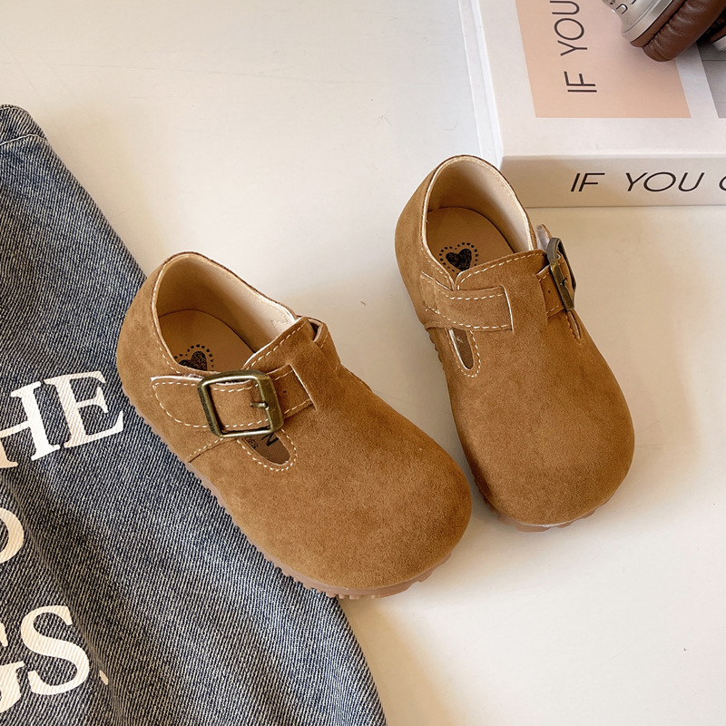 Children's Birkenstock Shoes 2025 Spring & Fall New Leather Shoes Girls' Slippers Boys' Shoes Baby Beanie Shoes Soft-Soled Leather Shoes