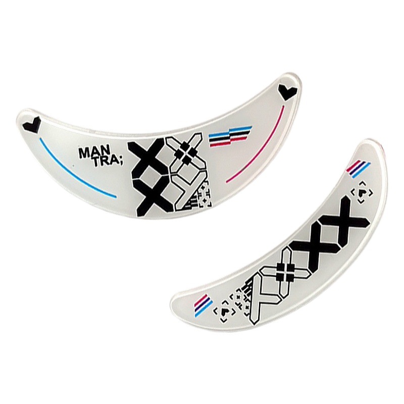 Adecuado para libélula F1 juego de impresión en blanco y negro juego de pegatinas de pie de vidrio de ratón de vidrio templado almohadilla de pie de ratón