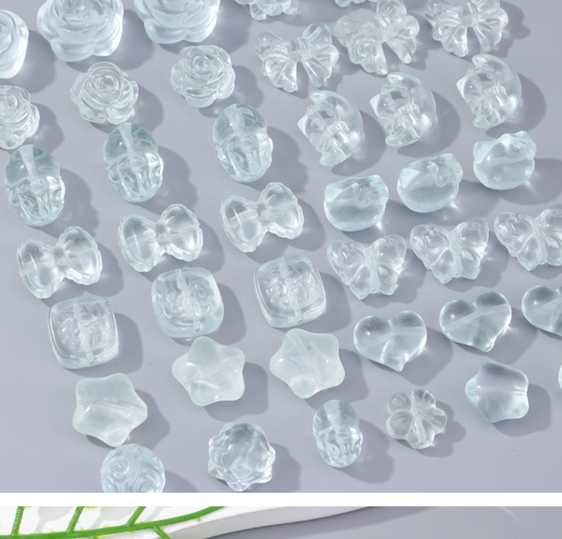 Piezoelectric Mint Green Crystal Bow Star Accessories DIY Bracelet Necklace Jewelry Accessories Crystal Spacer Beads Accessories