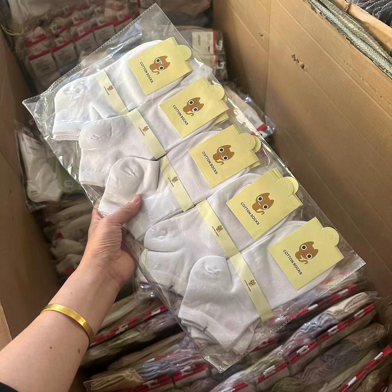 Puede empaquetarse individualmente, calcetines finos de primavera y verano para mujer, calcetines blancos transpirables, calcetines cortos de barco de verano al por mayor