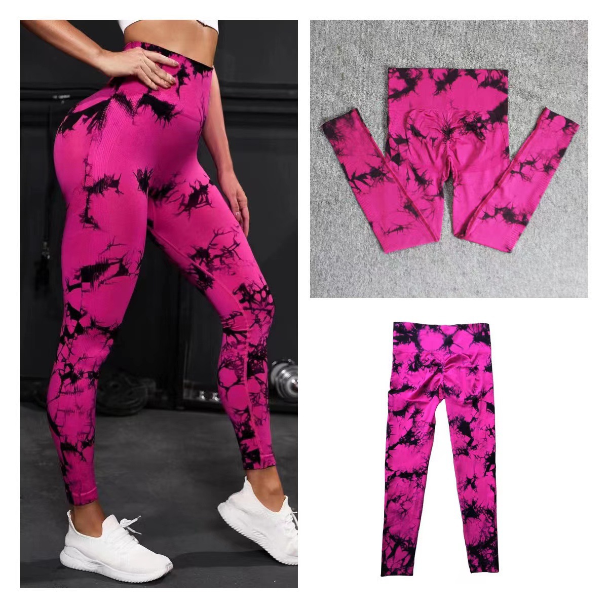Simple Style Color Block Chemical Fiber Blending Nylon Active Bottoms Skinny Pants display picture 7