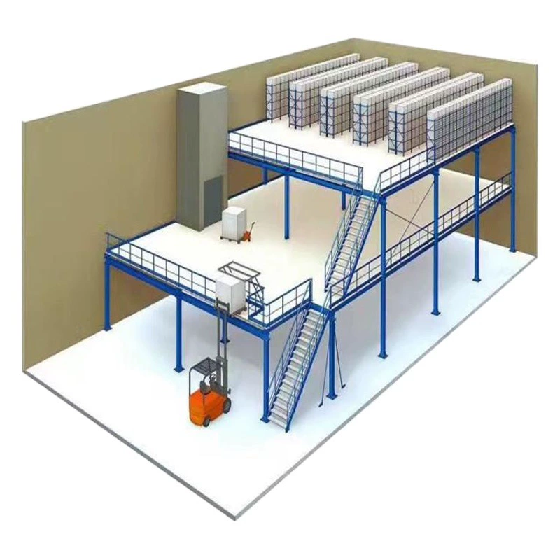 Большой складской лофт-павильон с двумя этажами, съемные заводские стеллажи для лофта, двухэтажная конструкция из высокопрочной стали для электронной коммерции