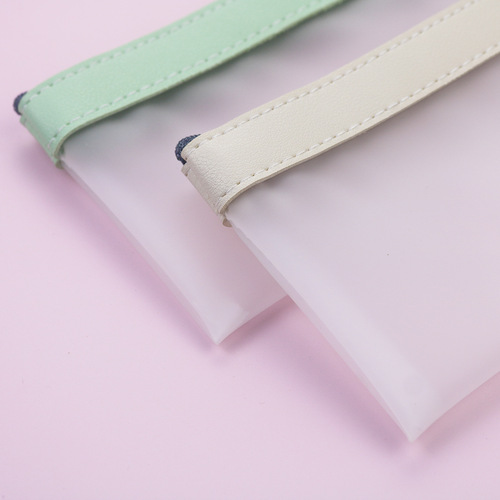 Transparent pencil case large capacity  new student girl ins Japanese style simple girly heart pvc stationery pencil case