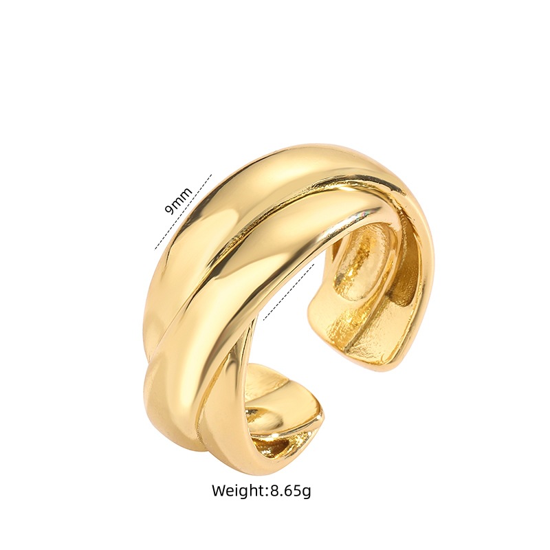4g Weight Open Rings Classification Adjustable Ring Size 1 Piece Quantity Daily Occasion Copper Material Geometric, Solid Color, Knot Pattern Women's Gender Retro Style Copper Geometric Solid Color Knot Open Rings 7