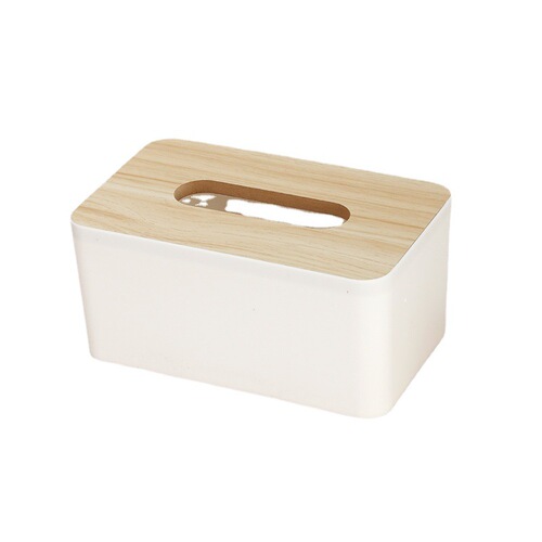 Japanese minimalist wooden lid tissue box, solid wood napkin box, creative home dining room living room coffee table desk tissue storage