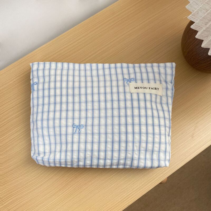 シンプルなリボン収納袋、旅行の必需品ライナーバッグ、化粧品バッグ、女性の大容量ポータブル化粧品収納袋|undefined