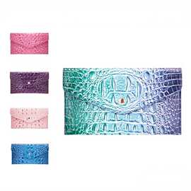 时尚欧美复古新款多色女士钱包手拿包鳄鱼纹婆罗门钱包跨境亚马逊