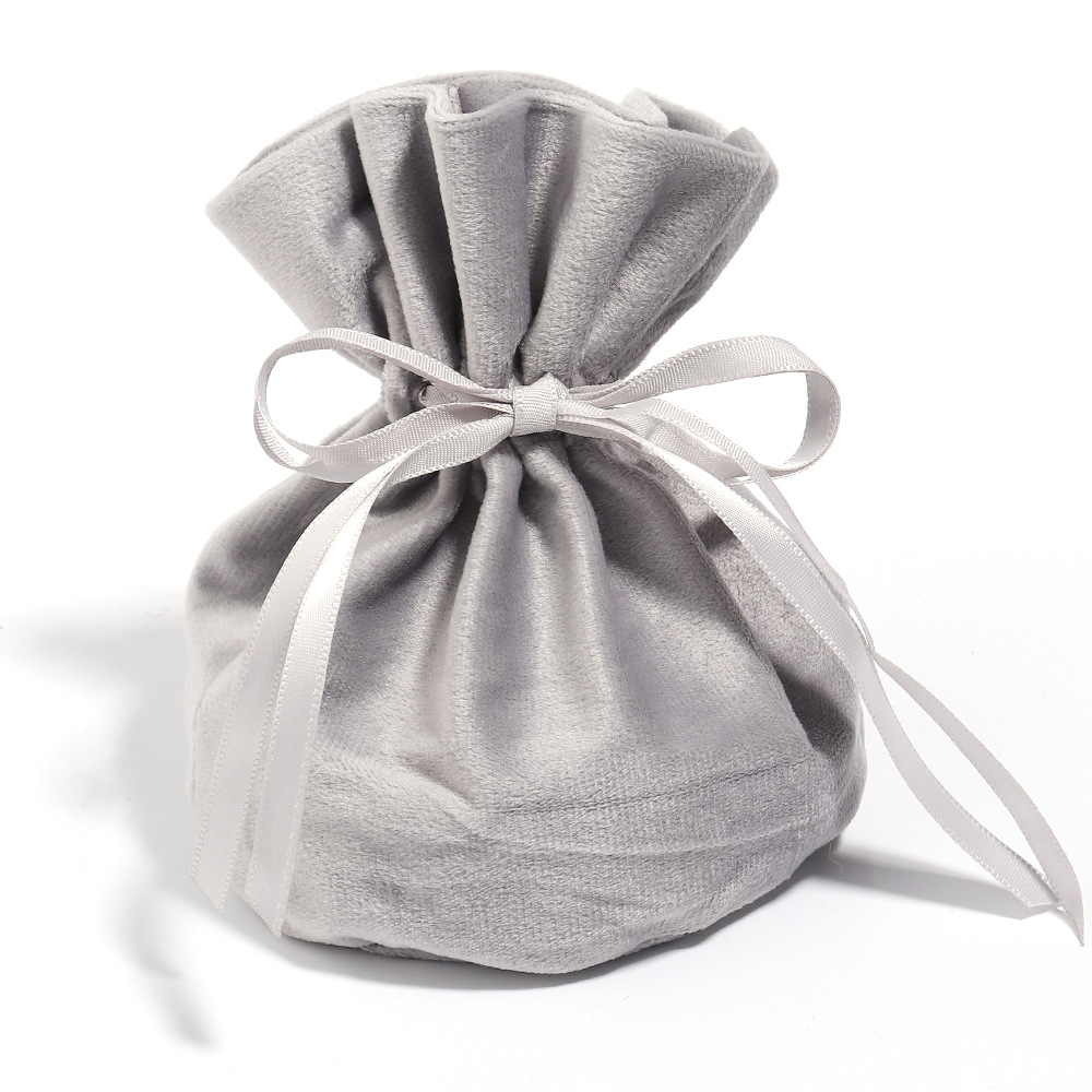 Élégant Couleur Unie Flocage Tissu Sacs D'emballage Bijoux display picture 3
