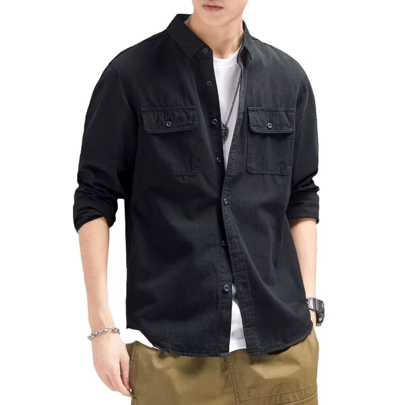 Shirt, spring autumn jacket for leisure, increased thickness, oversize