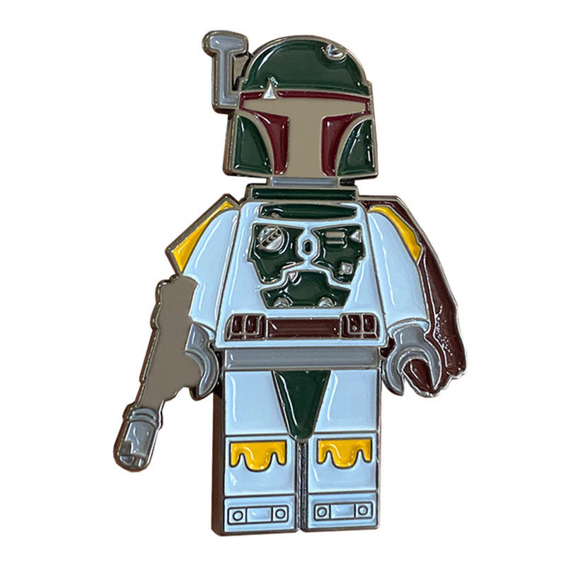 Filmes periféricos europeus e americanos Star Wars The Mandalorian broche interessante metal desenho animado distintivo bolsa escolar fivela de pino