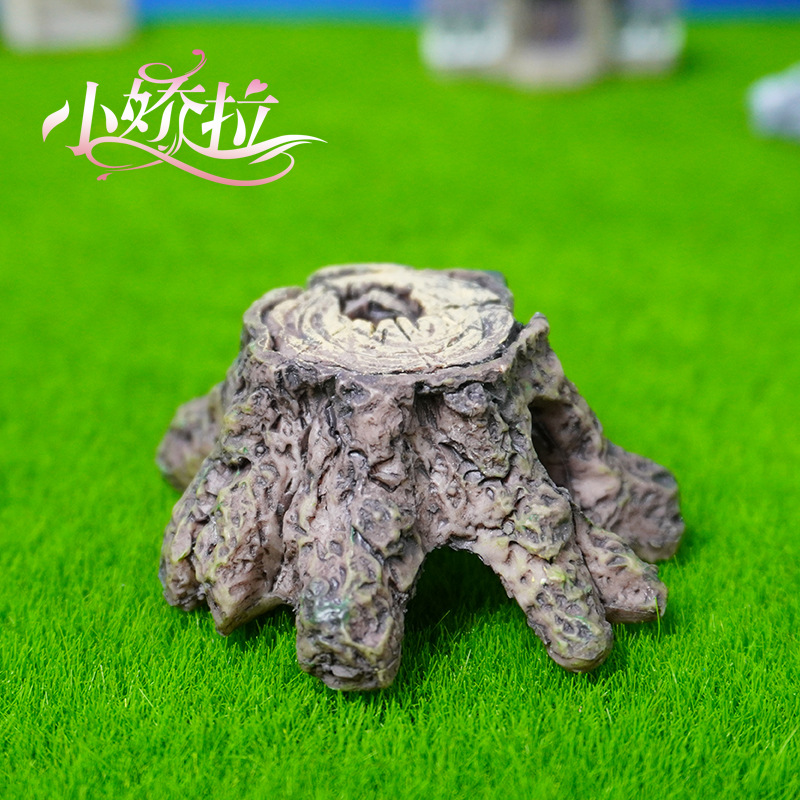 Nueva decoración de paisajismo de pecera, simulación de resina, raíces de madera muerta, raíces de árboles viejos, decoración de mini raíces de madera, micro paisaje