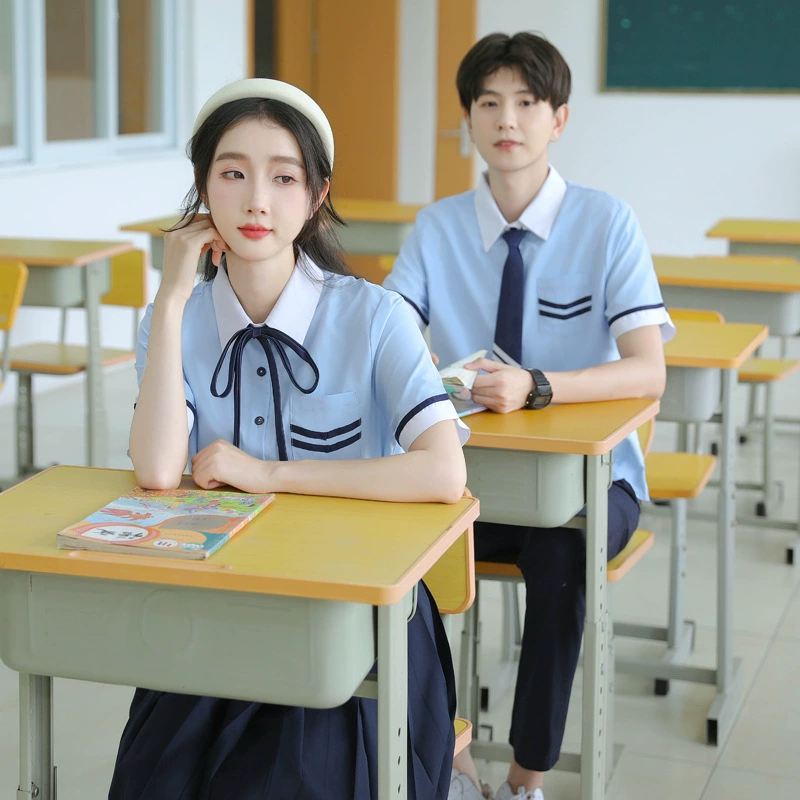 Летняя классная форма в консервативном стиле для школьников младших классов jk, синяя рубашка, школьная форма для учащихся начальной школы, выпускное платье для выпускного класса шестого класса