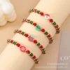 Christmas bracelet, set, 4 piece set
