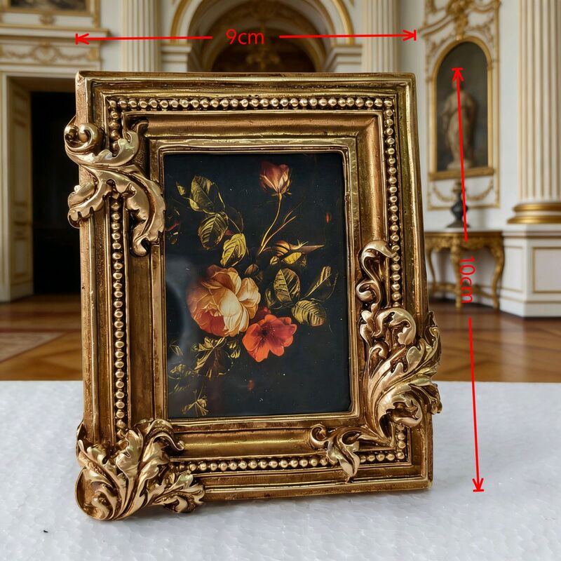 European-Style Golden Hollow Relief Resin Photo Frame Wall Decoration Home Decor Wall Hanging European-Style Golden Hollow Relief Resin Photo Frame Wall Decoration Home Decor Wall Hanging