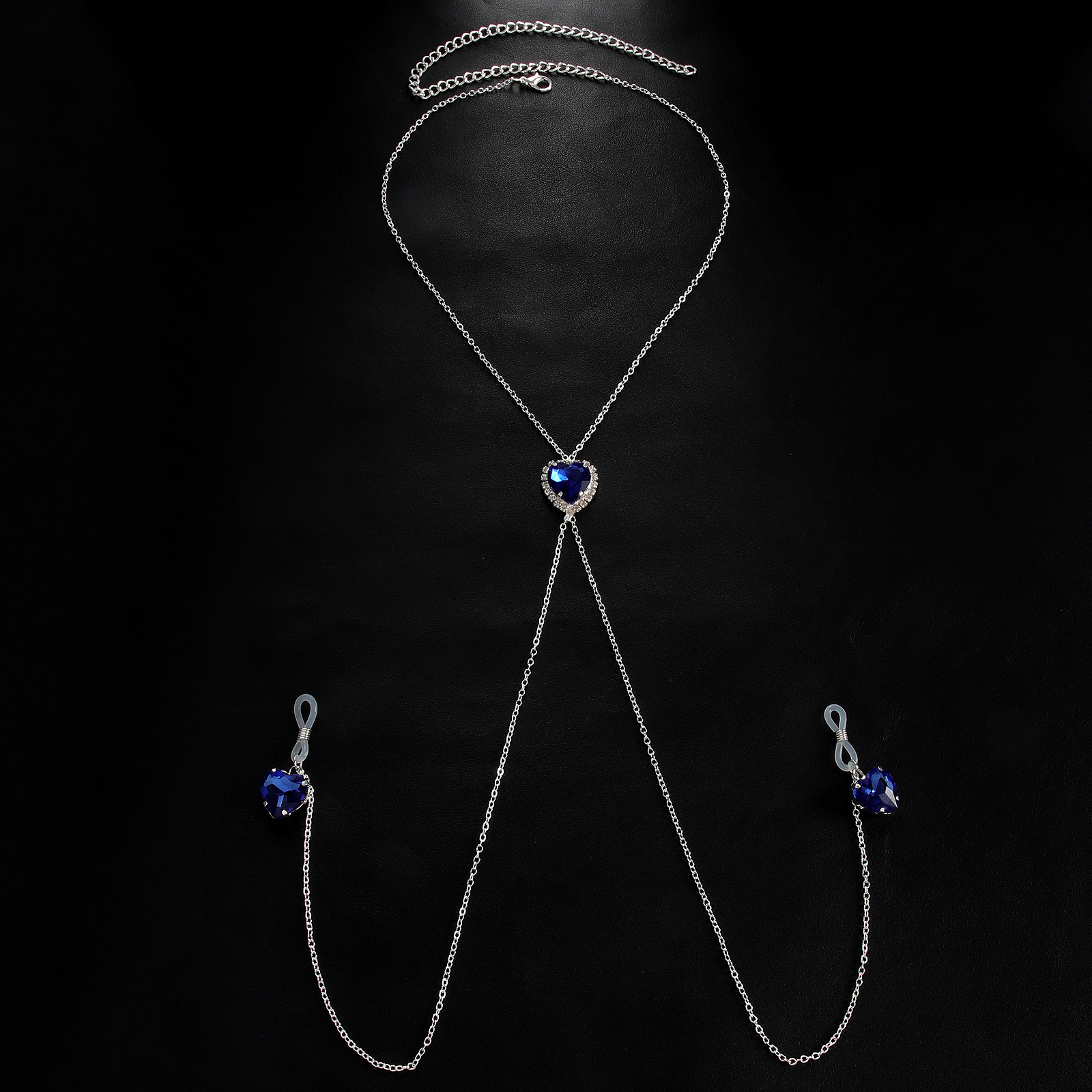 Nuevo amor colgante de cristal pezón cadena cadena de pecho Europa y los Estados Unidos emoción clip cadena de cuerpo mujer cadena de cuerpo image 2