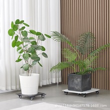 花盆托盘带轮万向轮可刹车大承重底座置物托架植物方形花架落地式