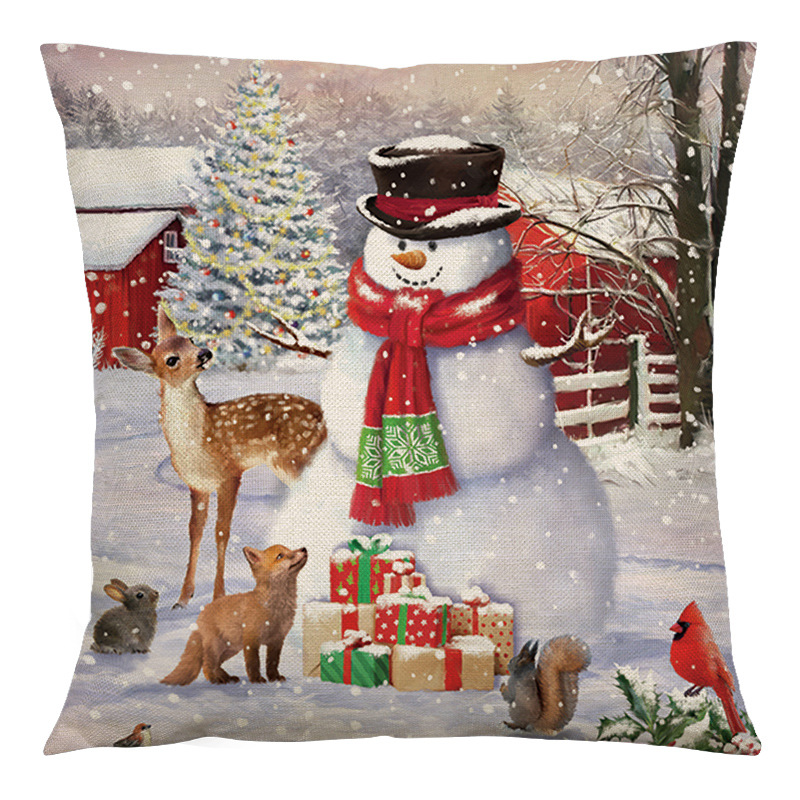 Cute Dog Car Linen Pillow Cases display picture 4