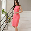 Slim mid long fashion dress with buttocks