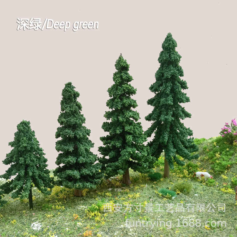 Miniatura torre modelo de pino árbol de pino ciprés árbol modelo de árbol de arena perennial micro paisaje material de fabricación mini