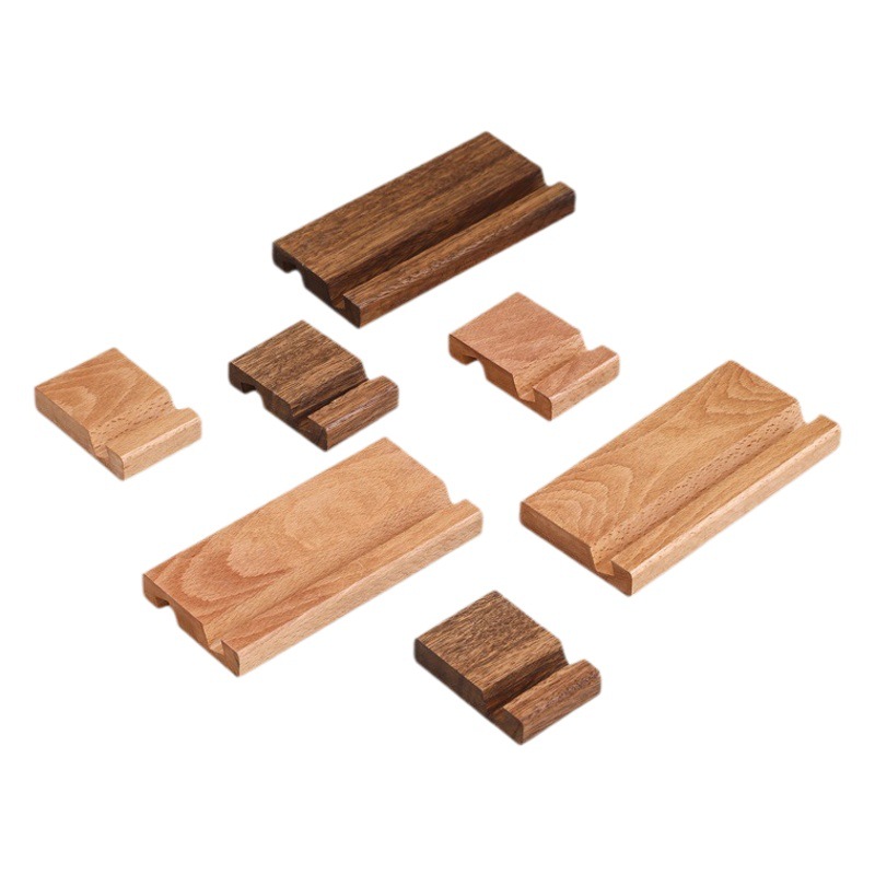 En stock creativo simple soporte de teléfono móvil de madera Escritorio de oficina soporte de tableta soporte de teléfono móvil perezoso titular de teléfono móvil de cabecera