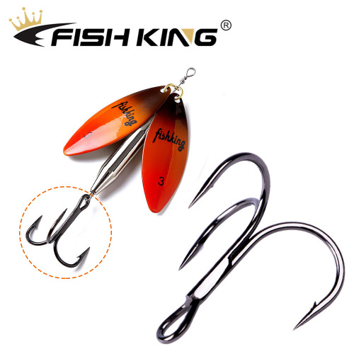 FISHKING Black Nickel Three-Anchor Hook Three-Claw Carbon Steel Baitcasting Fishing Hook 20 Pieces White Box Giant Shallow Water Whipping Cross-Border Wholesale