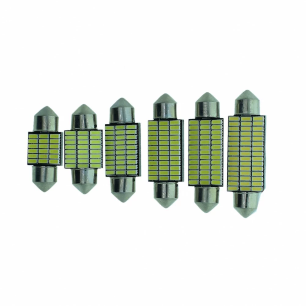 Светодиодный декодированный бесполюсный двойной наконечник 4014 29-44MM18 24 30 36 39 45 SMD 12V Лампа для чтения