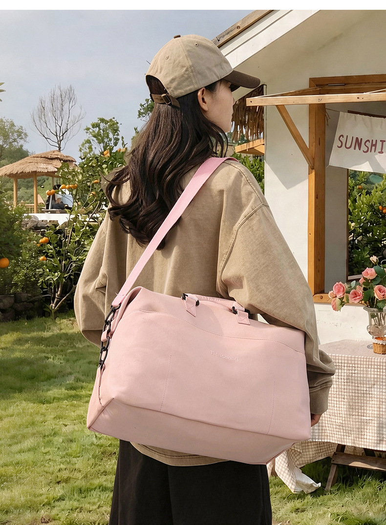 New Large Capacity Travel Bag Women Wet and Dry Separation Gym Bag Short Trip Business Trip Handheld Luggage Bag Single Shoulder Crossbody Bag