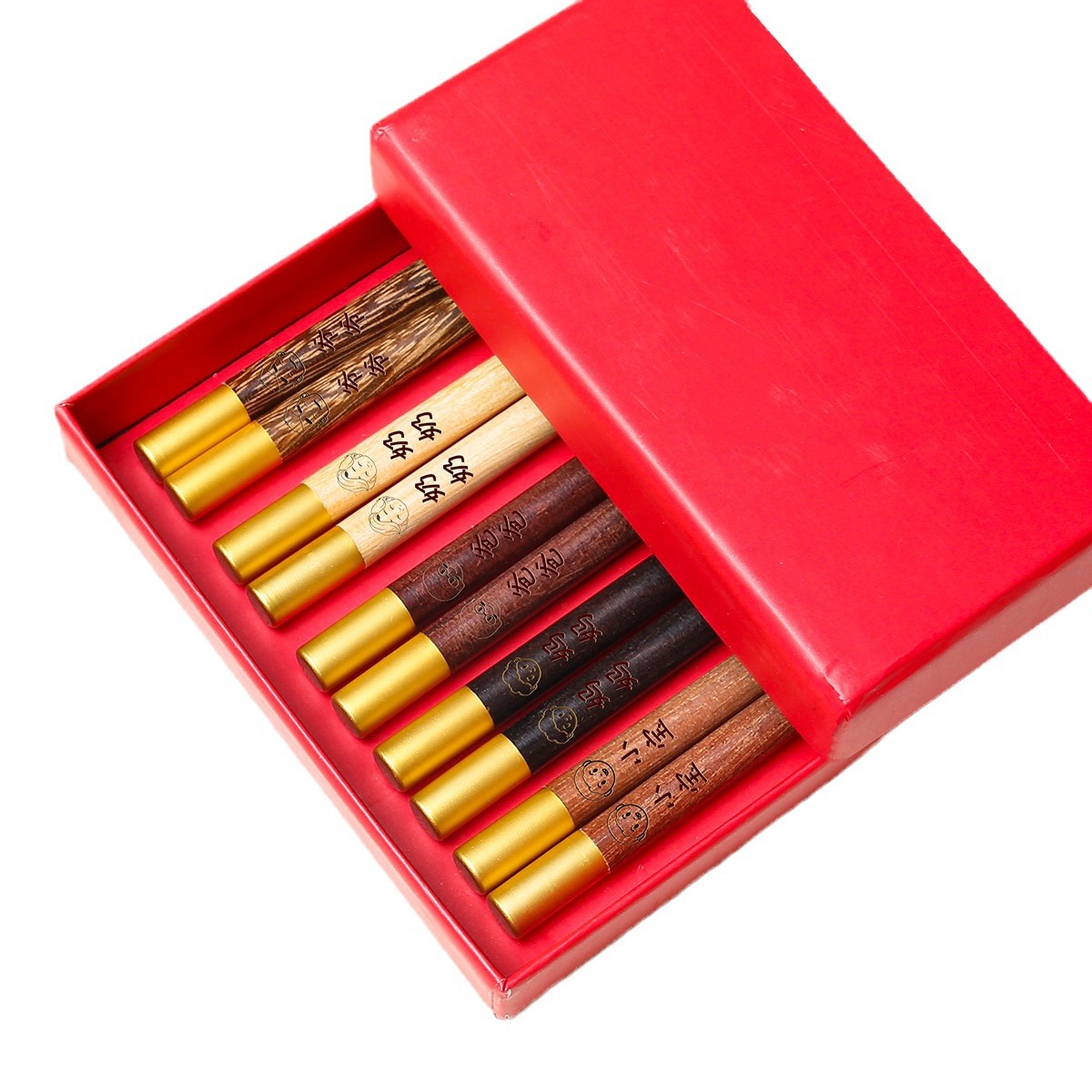 Palillos de madera de wengué de marea nacional al por mayor Palillos de cocina de madera maciza para el hogar Palillos para una persona Palillos sin pintura, sin cera, antideslizantes y no fáciles de mohos