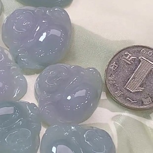 Myanmar Natural Jadeite A-Grade Fine Workmanship Fortune Buddha Jade Pendant Drop Shipping