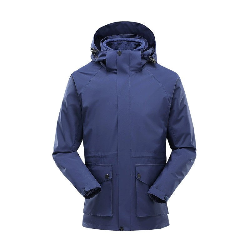 Travel removable jacket for work, warm set, three-in-one, men's style