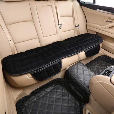 Wool pad, Tie-Free, Non-Slip, Single Sheet, Backless - rear-three-seater-classic-black