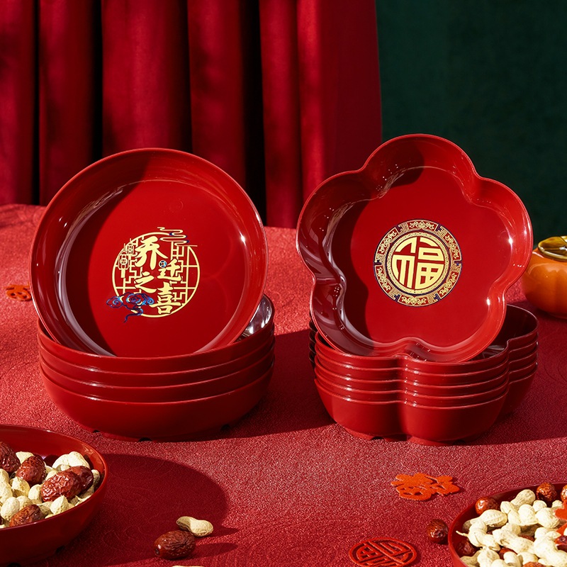 Plato de frutas de casamiento, decoración, refrigerios, plato de frutas, nueva casa, suministros ceremoniales de mudanza.