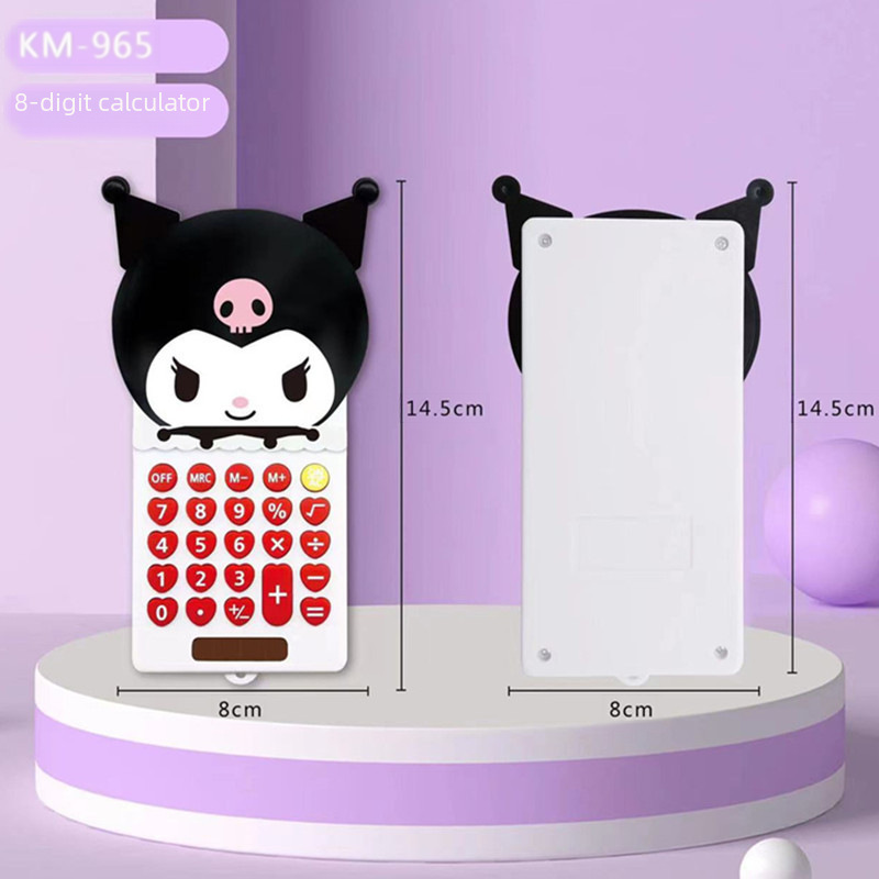 Flip Mini Creative Cartoon Calculator Pink Cute Student Outdoor Pocket Portable Computer