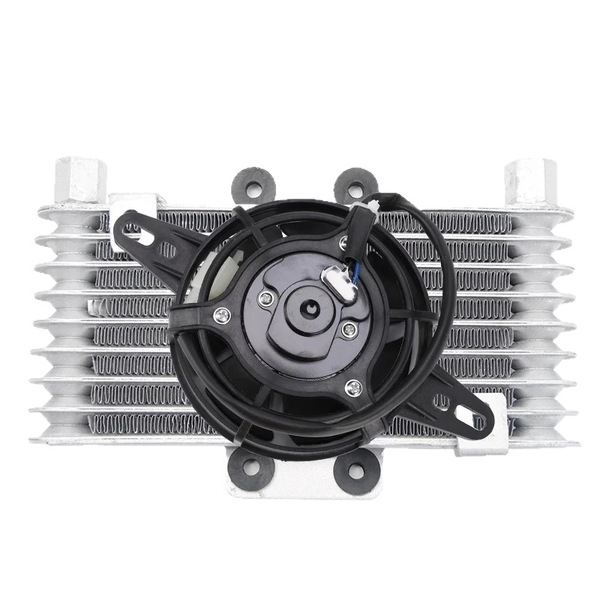 Oil cooler modified motorcycle oil radiator with fan screw…