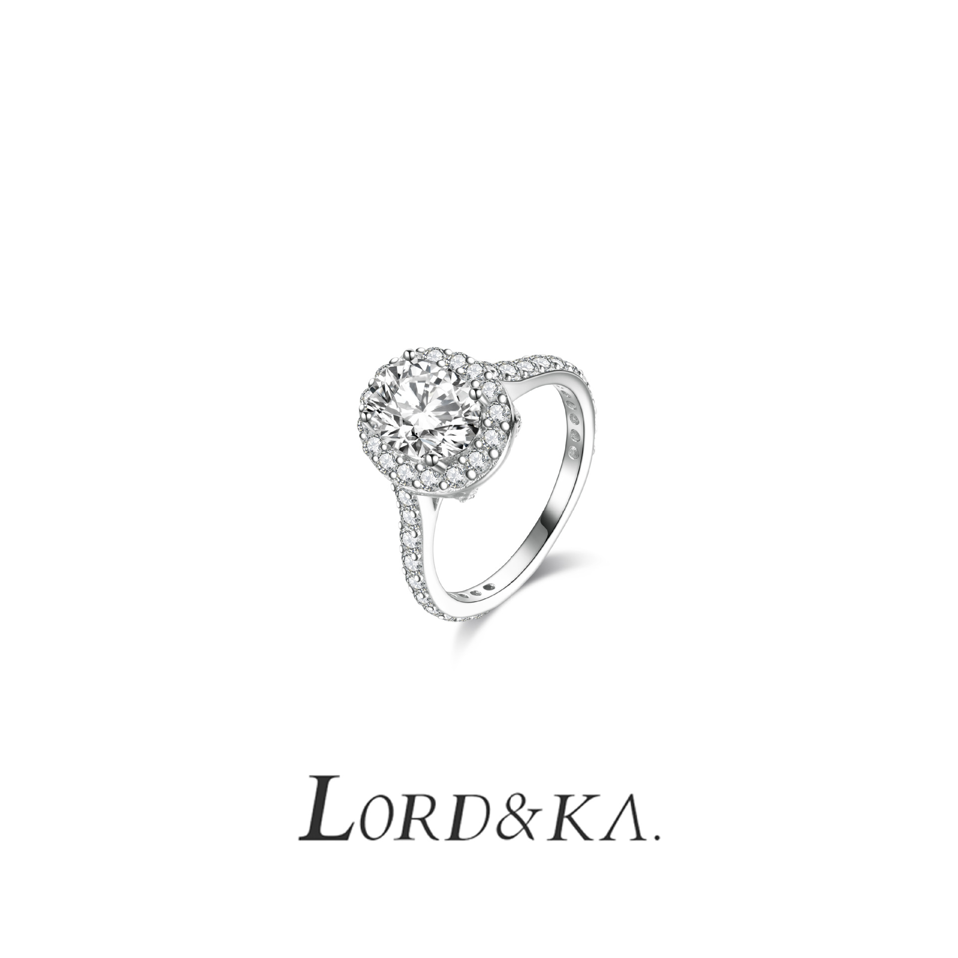 Wedding ring, light luxury style, silver 925 sample, diamond encrusted