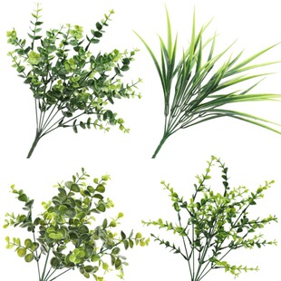 Simulated green plants outdoor artificial flowers and spring grass Eucalyptus home hotel soft decoration outdoor greening project outdoor greening