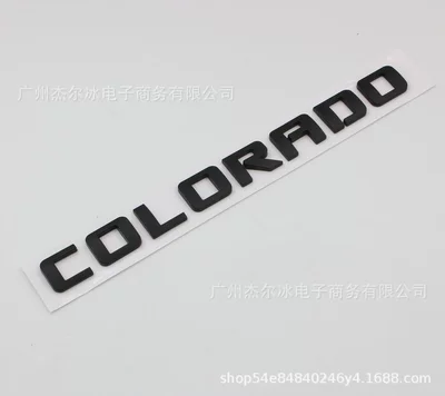 Suitable for Chevrolet Colorado Car Logo, Abs Pickup Truck Sticker, Door Sticker, Trunk Car Logo, Automobile (Car logo) - sub-black