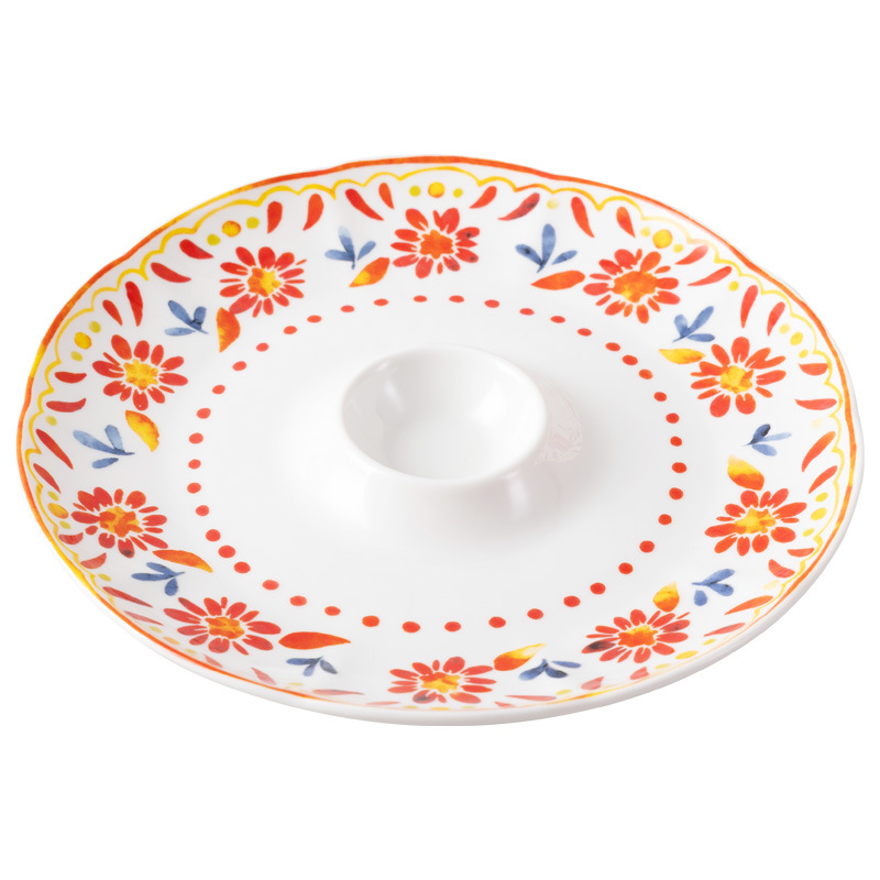 Porcelana de pelo suelto esmalte de cerámica de color cerámica placa de cerámica doméstica 2026 nuevo estilo con platos de frutas de alta calidad