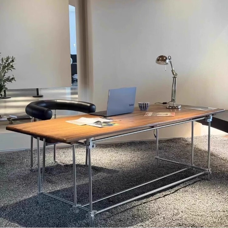Bauhaus Light Ocean Board Desk Industrial Style Office Desk Designer Dining Table Studio Conference Table